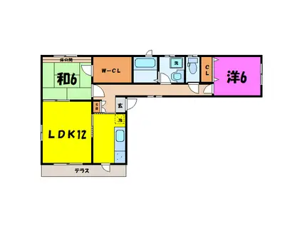 アネックス21(2LDK/1階)の間取り写真