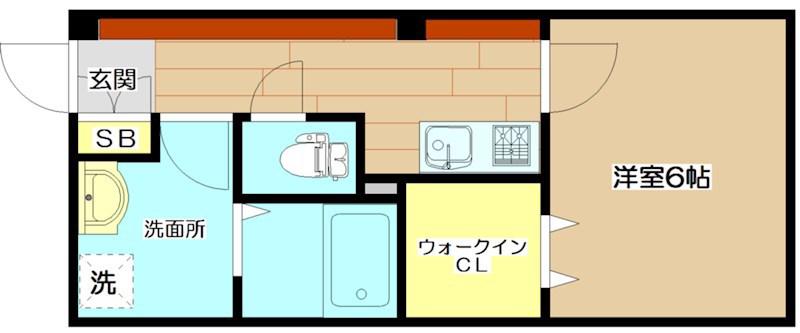別所エンビィハイツ(1K/1階)の間取り写真