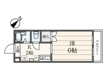 ワンカイヨマンション(1K/2階)の間取り写真