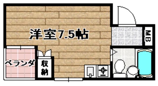 STマンションIII(1K/5階)の間取り写真