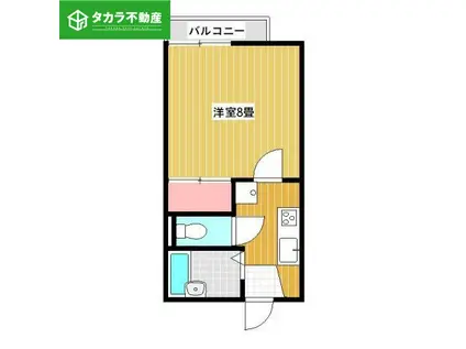 フォーブル舞鶴(1K/2階)の間取り写真