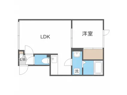 ネクストパーク(1LDK/3階)の間取り写真