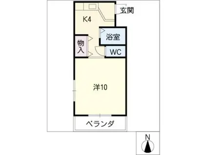 メゾンハーベスト(1K/3階)の間取り写真