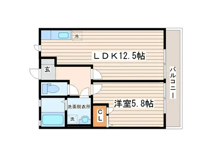 レトアMINIYONN(1LDK/2階)の間取り写真