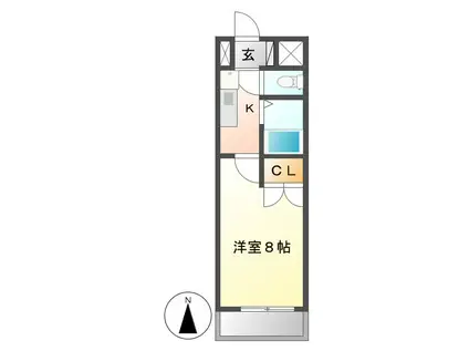 セントラルコート八田(1K/3階)の間取り写真