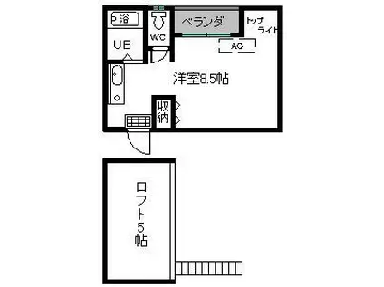 グレイス吉塚(ワンルーム/1階)の間取り写真