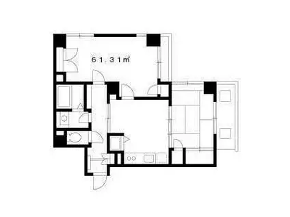 サン・アドヴァンス日暮里(2DK/4階)の間取り写真