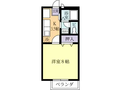 マイステージ37番館(1K/1階)の間取り写真