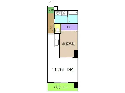 ルガーノI(1LDK/3階)の間取り写真