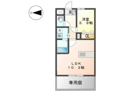 グラン フェリシア(1LDK/2階)の間取り写真