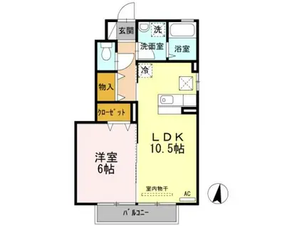 SALZ(1LDK/1階)の間取り写真