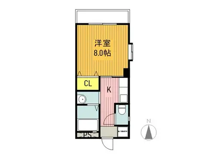 ハイム船橋(1K/3階)の間取り写真