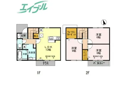 セレブレイト(3LDK/1階)の間取り写真