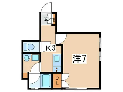 アネックス登(1K/2階)の間取り写真