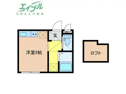 VIVANT(ワンルーム/1階)の間取り写真