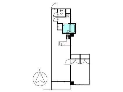 シーズ藤沢善行(1LDK/3階)の間取り写真