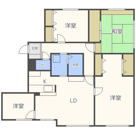 ハウスオブリザ新川(4LDK/2階)の間取り写真