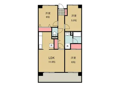 アルフォートシティ(3LDK/2階)の間取り写真