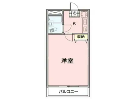 アズ川口レジデンス(1DK/3階)の間取り写真