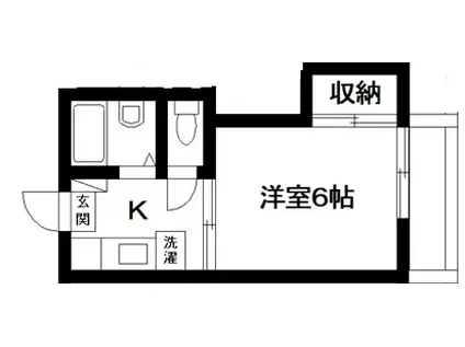 ロイヤルハイツ学園東(1K/2階)の間取り写真