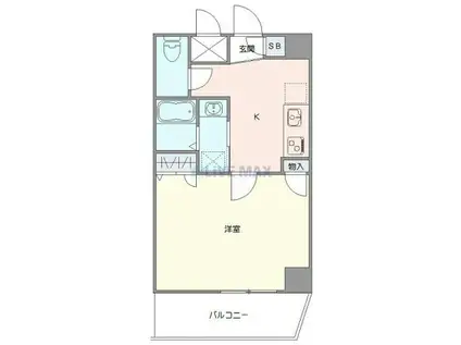 フォルトゥナ目白(1K/4階)の間取り写真