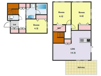 上馬5丁目メゾン(3LDK/1階)の間取り写真