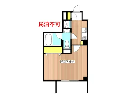 初台駅2分 礼ゼロ コンポジット渋谷初台(1K/2階)の間取り写真