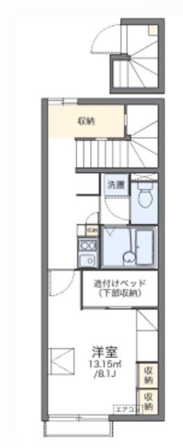 レオパレスグレイシャス(1K/2階)の間取り写真