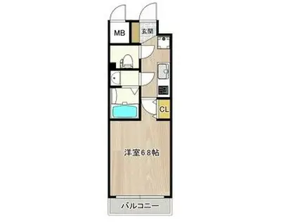 インプルーブ鶴舞(1K/11階)の間取り写真