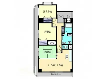 リバティハウス(3LDK/2階)の間取り写真