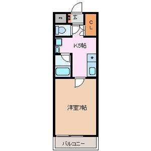TS SQUARE(1K/4階)の間取り写真