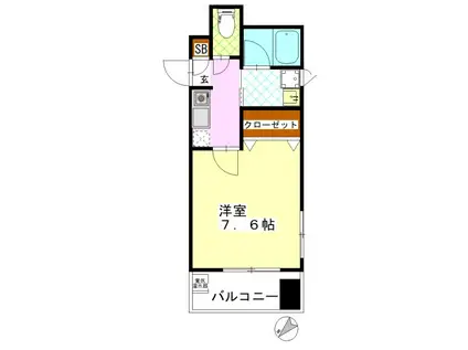 HIROS巽橋(1K/5階)の間取り写真