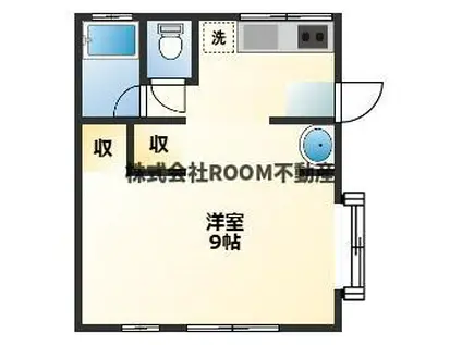 プラントハイツ(ワンルーム/1階)の間取り写真