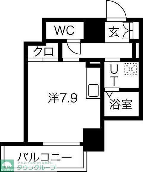 PLATZ TACHIBANA(ワンルーム/8階)の間取り写真