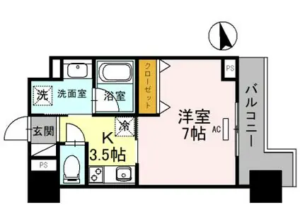 エトワール尼崎(1K/5階)の間取り写真