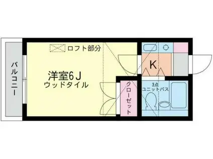 ライフピア・アメジスト(1K/2階)の間取り写真