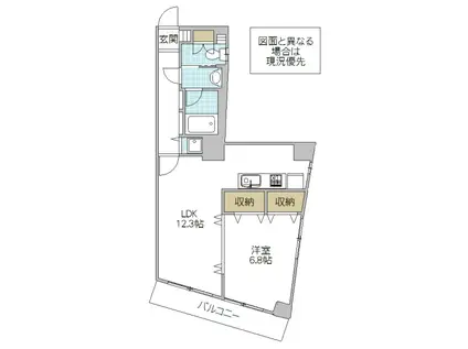 クランメール・宮町(1LDK/6階)の間取り写真