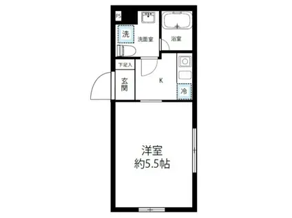 ステラコート西大井イースト(1K/3階)の間取り写真