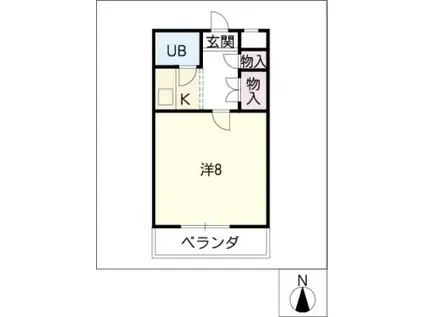 フォレストーン88(1K/2階)の間取り写真