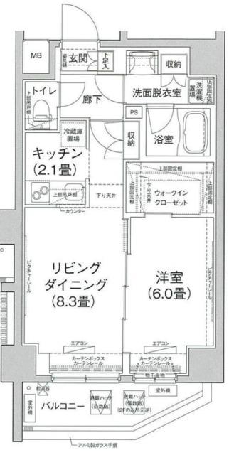 アイル グランデ押上イースト(1LDK/9階)の間取り写真