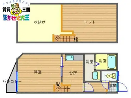 アルジェントパレス弐番館(1K/2階)の間取り写真