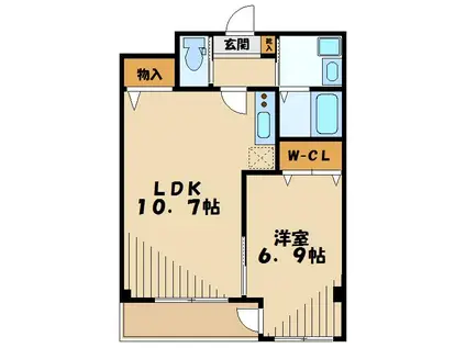 CHARME SUENAGA(1LDK/3階)の間取り写真