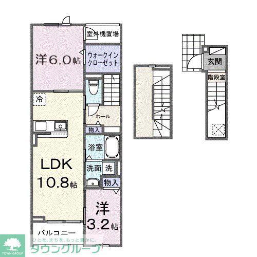 ヒカルサ西大宮(2LDK/3階)の間取り写真