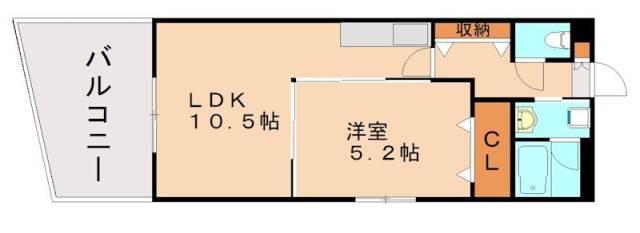 フォレストヴィラ別所町(1LDK/1階)の間取り写真