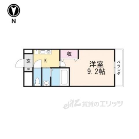 ネオパレス亀岡(1K/4階)の間取り写真