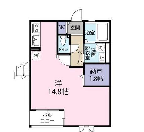 R THE CORNER(ワンルーム/1階)の間取り写真