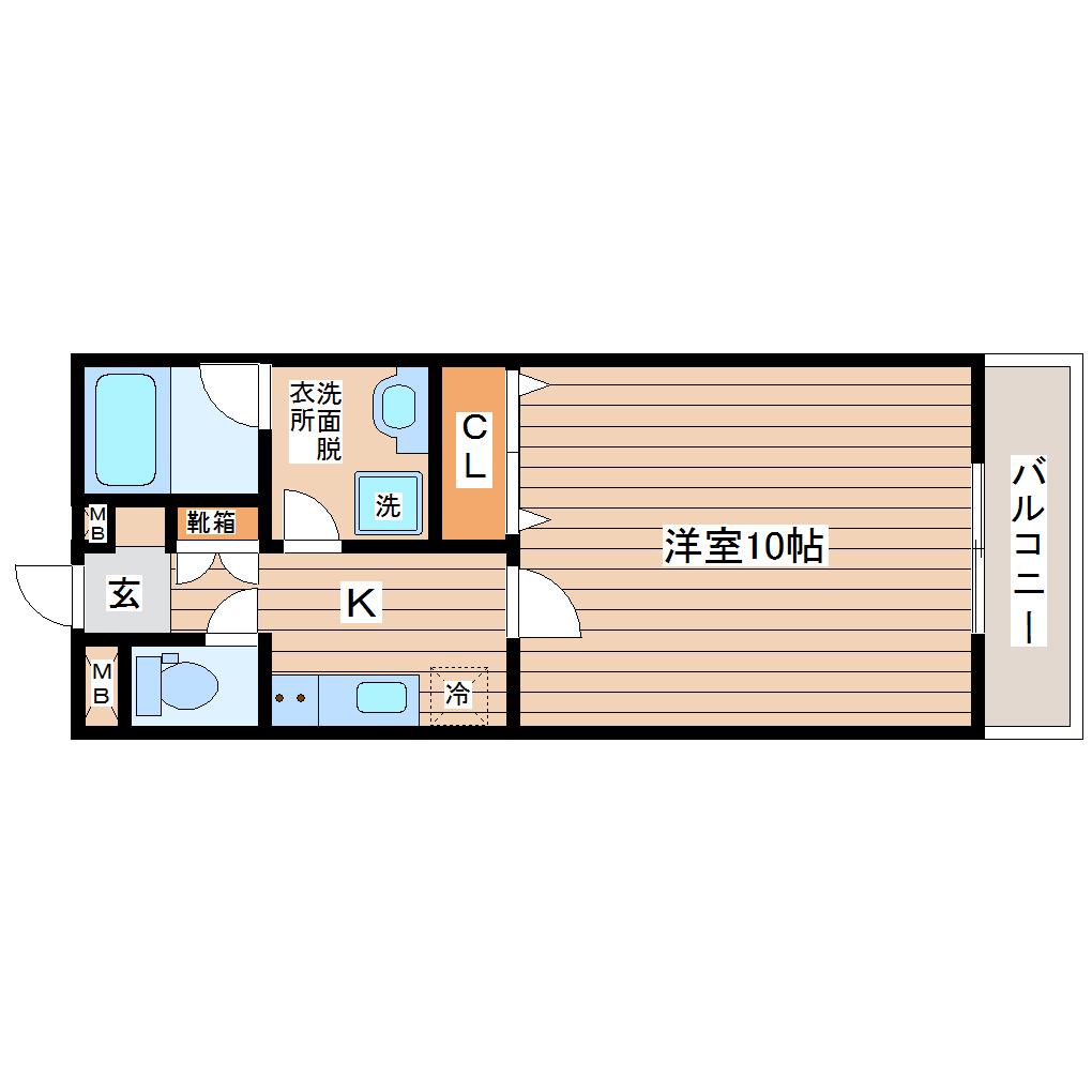ドミトーレ6-4(1K/4階)の間取り写真