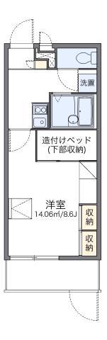 レオパレスリバーサイドイン千星(1K/1階)の間取り写真