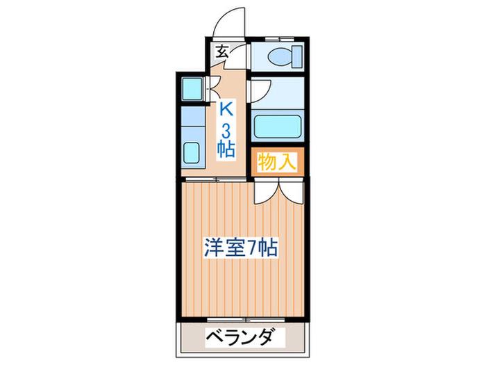 メゾン伊藤(1K/2階)の間取り写真