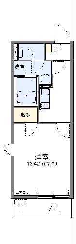 レオネクスト憩(1K/1階)の間取り写真